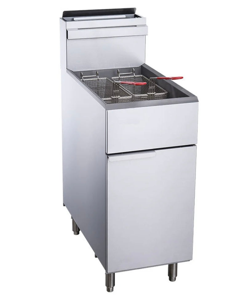 Zesto 40lb. Natural Gas Deep Fryer with 3 Tube Burners