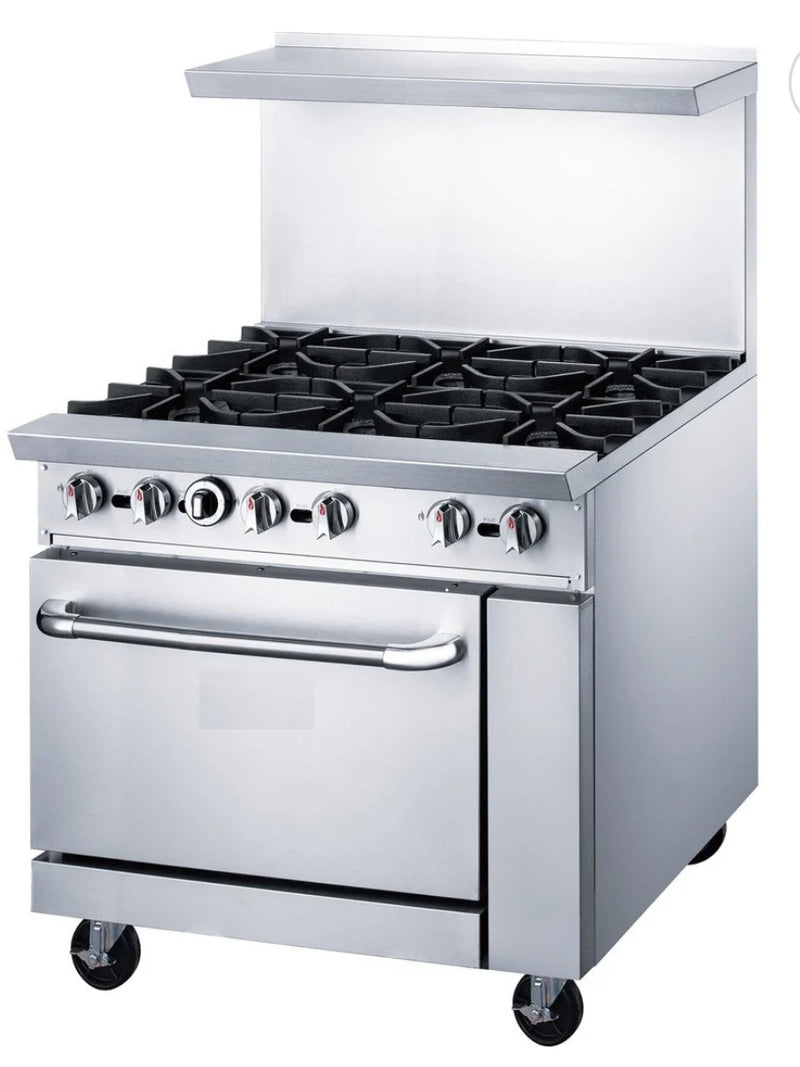 Zesto 36" NG/LP Gas Oven Range with 6 Burners