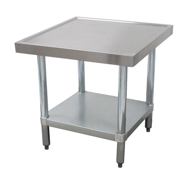 Advance Tabco MT-GL-303 36" Mixer Table w/ Galvanized Undershelf Base & Marine Edge, 30"D [Extended Lead Time 14+ days]