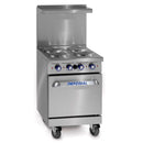 IMPERIAL IR-4-E Heavy Duty 24"w  4-Burner Electric Range, 208v 3Ph