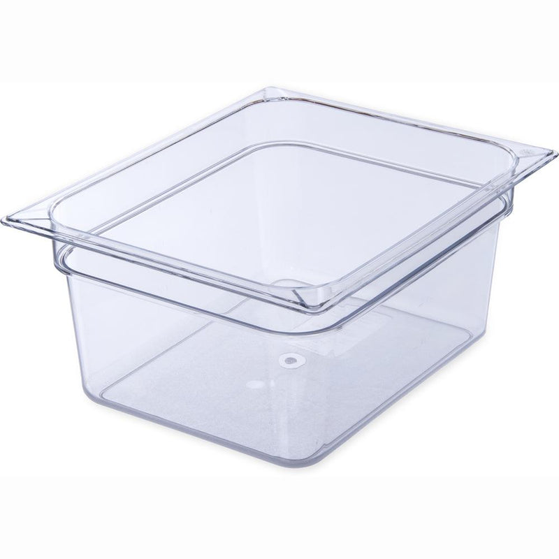 Carlisle 10222B-07 1/2 Size 6" Deep Food Pan - Clear