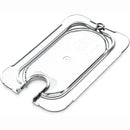 Carlisle 10337U07 1/9 Size Notched Universal Lid for Food Pan - Clear
