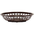Tablecraft 1071BR 8" Oval Brown Plastic Basket
