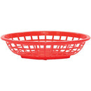 Tablecraft 1071R 8" Red Oval Side Order Plastic Basket