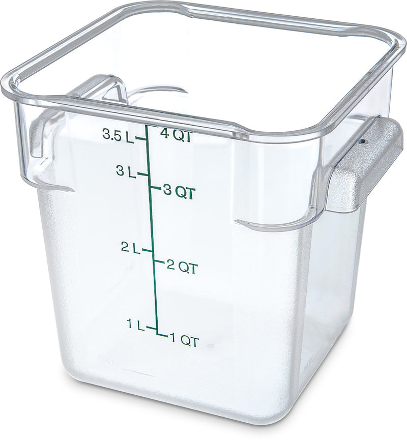 4 Qt Clear Square Food Storage Container (10721-07)