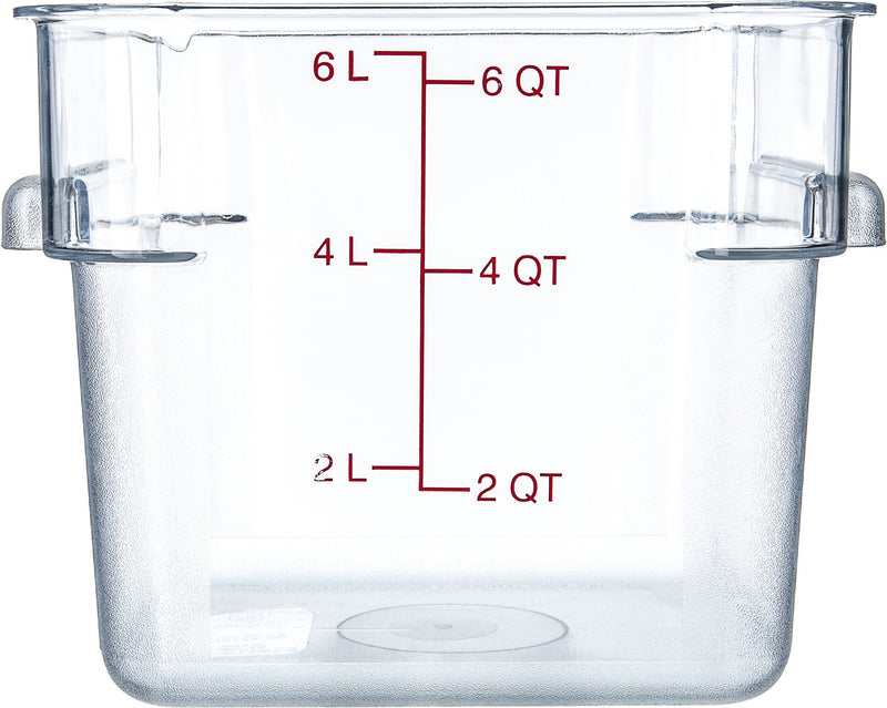 6 Qt Clear Square Food Storage Container (10722-07)