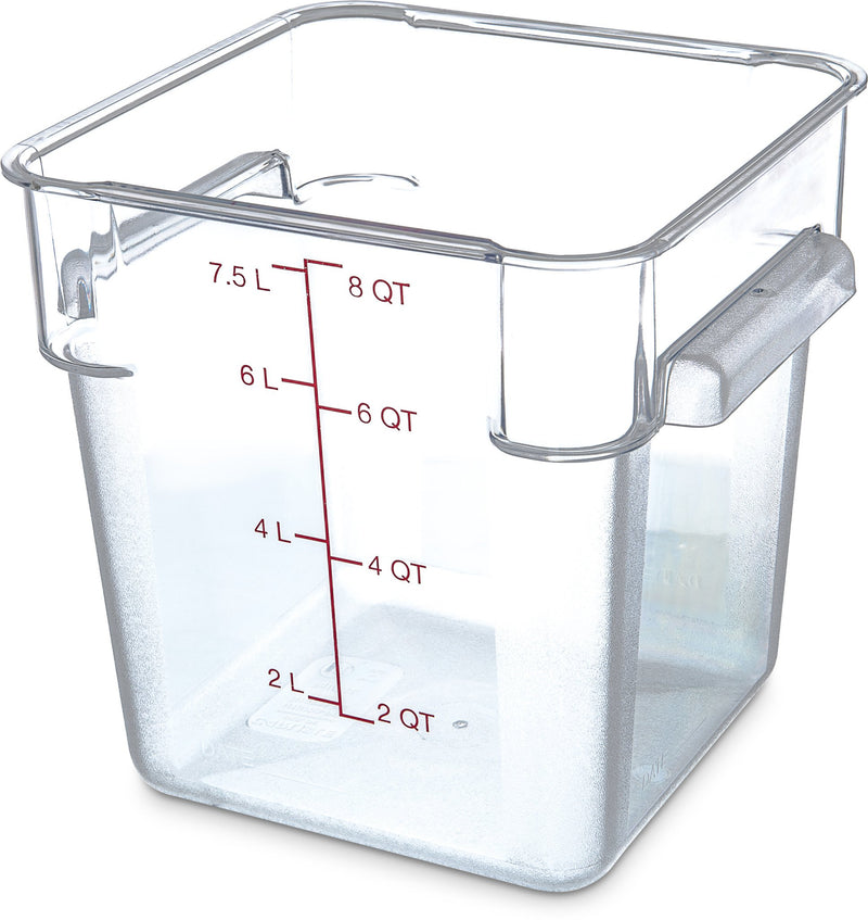 8 Qt Clear Square Food Storage Container (10723-07)