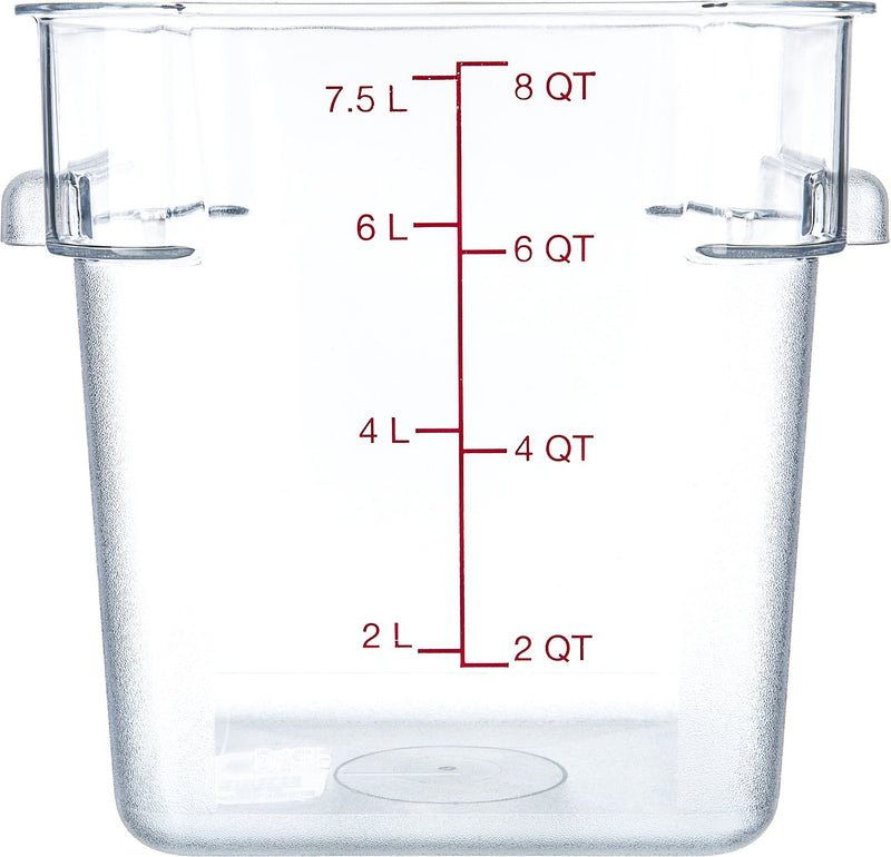 8 Qt Clear Square Food Storage Container (10723-07)