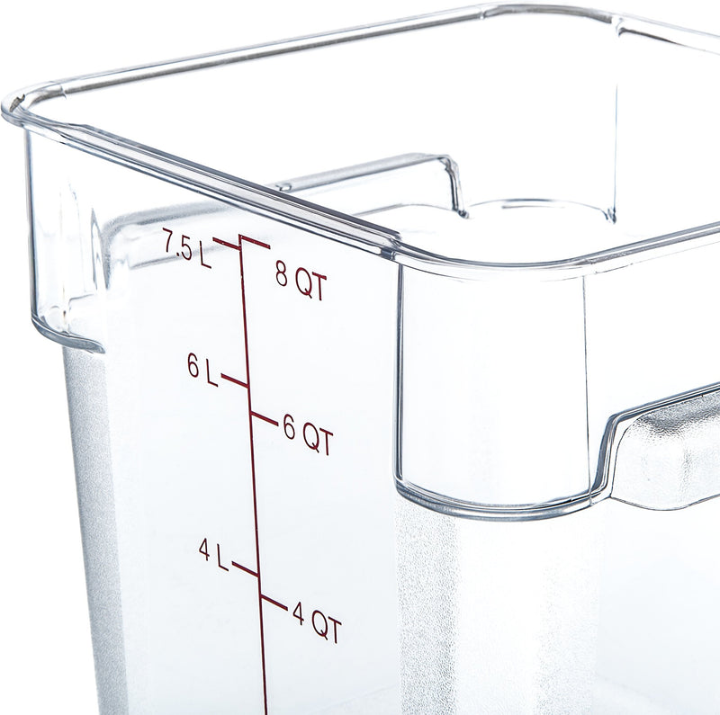 8 Qt Clear Square Food Storage Container (10723-07)