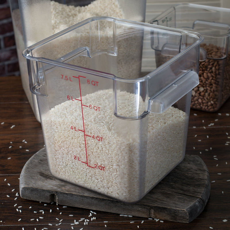 8 Qt Clear Square Food Storage Container (10723-07)