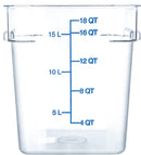 Carlisle 1072507 18 Qt Clear Food Storage Container