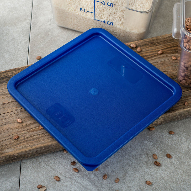 1074260 Blue Lid For 12,18,22 Qt Square Containers