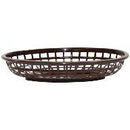 Tablecraft 1074BR 9" Oval Brown Plastic Basket