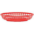 Tablecraft 1074R 9" Oval Red Plastic Basket