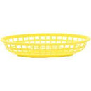 Tablecraft 1074Y 9" Oval Yellow Plastic Basket