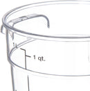 Carlisle 1076107 1 Qt Round Clear Container Storplus