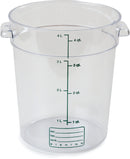 Carlisle 1076407 Round Clear Container 4 Quart StorPlus