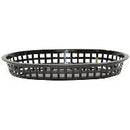 Tablecraft 1076BK 10" Oval Black Plastic Basket