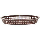 Tablecraft 1076BR 10" Oval Brown Plastic Basket