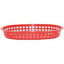 Tablecraft 1076R 10" Oval Red Plastic Basket