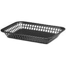 Tablecraft 1077BK 10.75"X7.75"X1.5" Black Rectangular Serving Basket