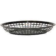 Tablecraft 1084BK 11.75"X8-7/8" Oval Black Jumbo Basket
