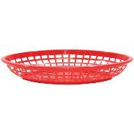 Tablecraft 1084R 11.75"X8-7/8" Oval Red Jumbo Basket
