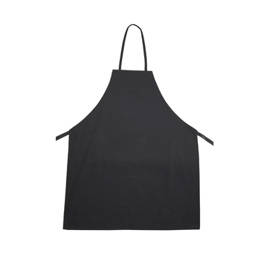 Winco BA-3226BK Black Full Length Bib Apron