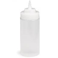 Tablecraft 11663C 16 Oz Natural Wide Mouth Squeeze Dispenser