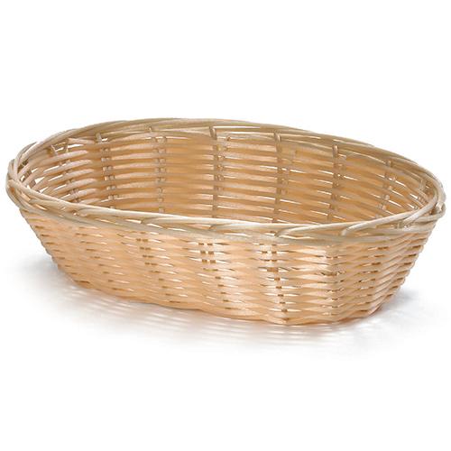 Tablecraft 1174W 9"X6"X2.5" Oval Natural Handmade Basket