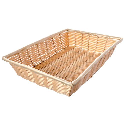 Tablecraft 1188W 14X10X3 Rectangular Woven Basket