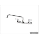 14" Swing Spout, Wall Mount 8in-Spread Commercial Faucet