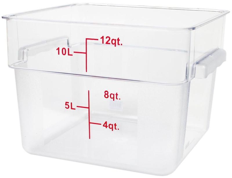 Thunder Group PLSFT012PC 12 QT Clear Polycarbonate  Food Storage Containers