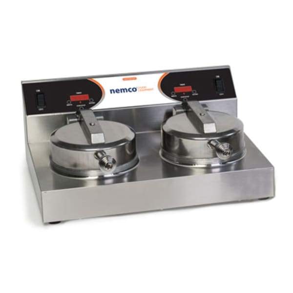 Nemco 7000A-2 Double Classic American Waffle Maker w/ Cast Aluminum Grids, 1780W [Usually ships within 1 - 3 business days]