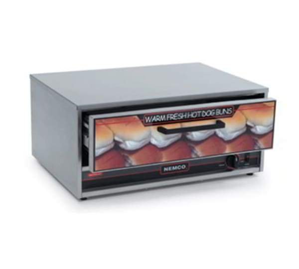 Nemco 8045W-BW-220 Bun Food Warmer w/ 64 Bun Capacity & Open Sliding Door, 220/1V, 3 amp, Stainless [Usually ships within 1 - 3 business days]