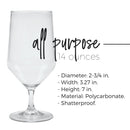 Carlisle 4950407 Astaire Stemware All Purpose 14 oz