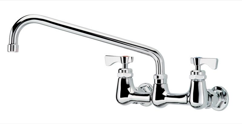 Krowne 14-812L Faucet Splash Mounted Low Lead 8" Centers With 12" Swing Nozzle