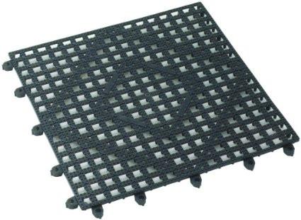 Winco BML-12K Black 12" X 12" Interlocking Bar Mat