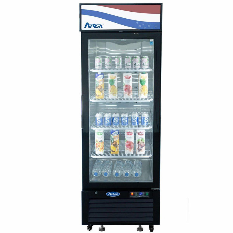 Atosa USA MCF8725GR Glass 1-Door Merchandiser Cooler 11.1 cu. ft.