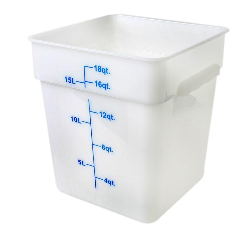 Thunder Group PLSFT018PP 18 QT White Polycarbonate Food Storage Container