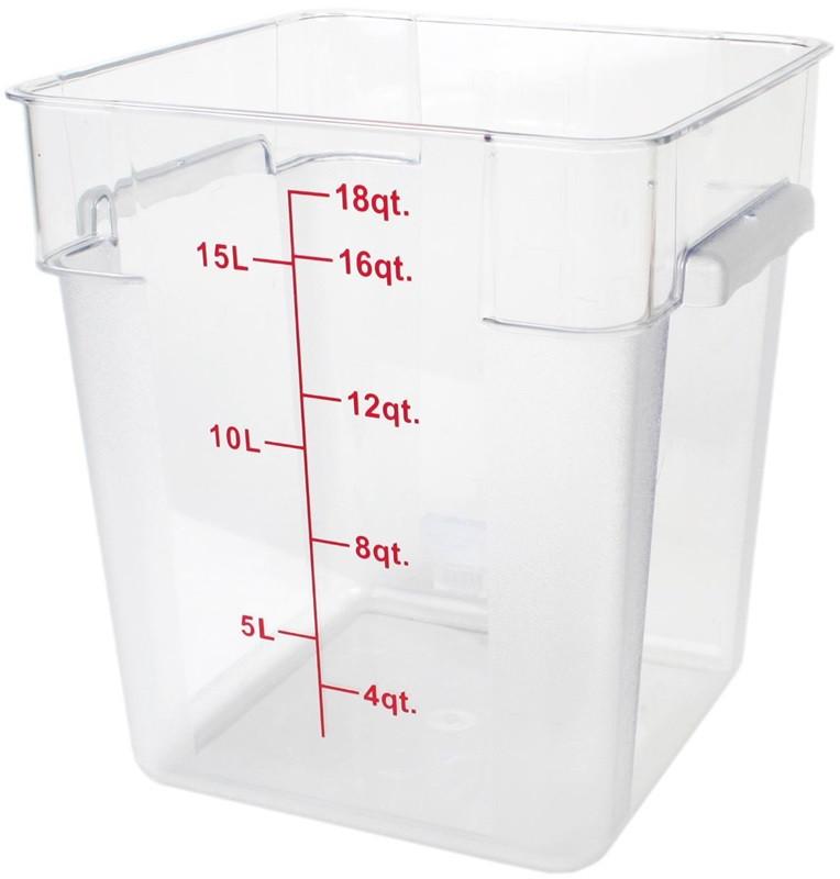 Thunder Group PLSFT018PC 18 QT Clear Polycarbonate  Food Storage Containers
