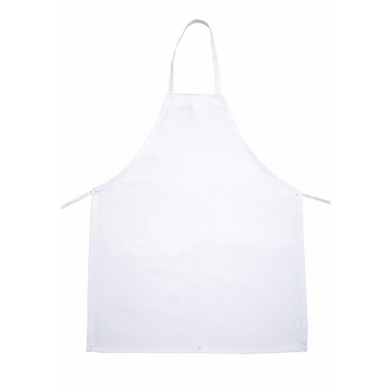 Winco BA-3226WH White Full Length Bib Apron