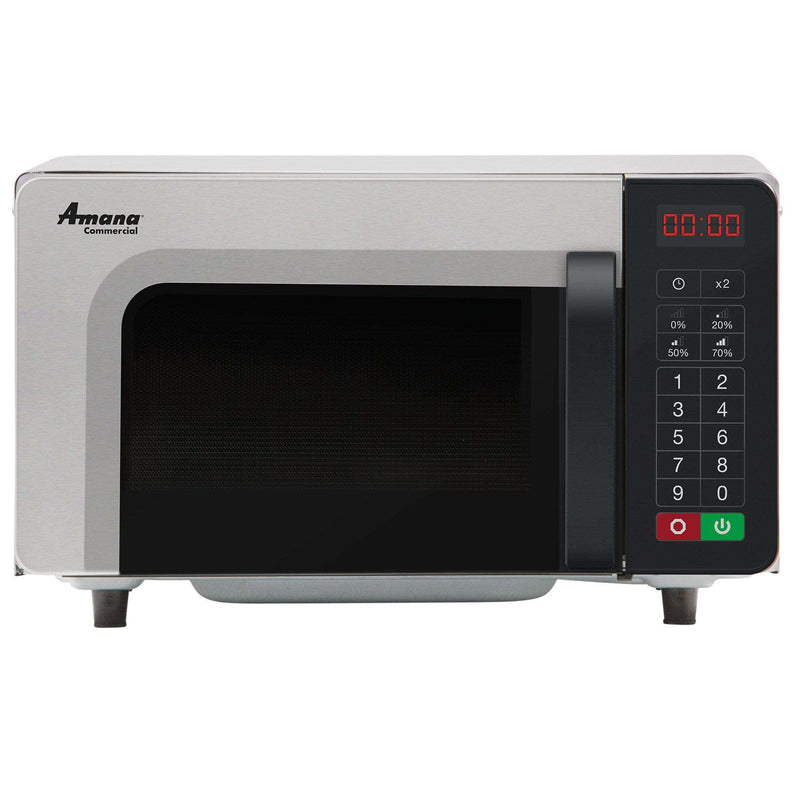 Amana RMS10TS Stainless Steel Commercial Microwave with Push Button Controls - 120V, 1000W