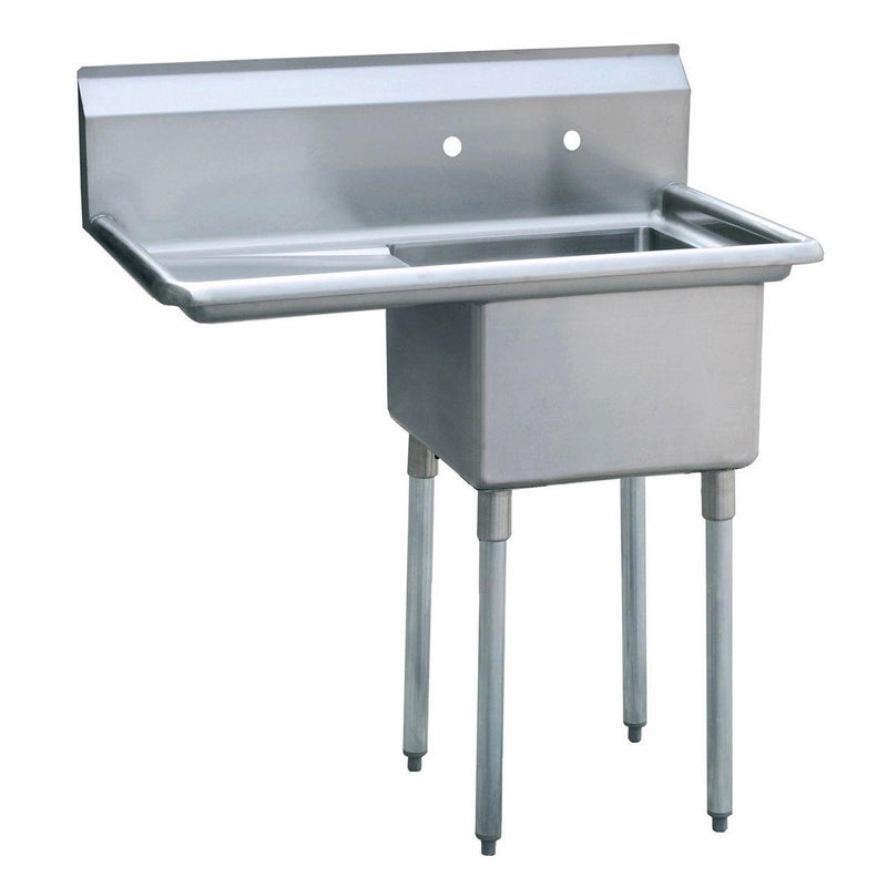 Atosa USA MRSA-1-L Prep Sink 18 Gauge Stainless Steel 1 Compartment Sink with Left Drainboards