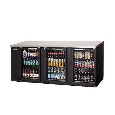 Everest EBB90G 89-1/4" Three Glass Door Back Bar Cooler