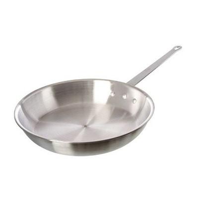 Winco AFP-14 14" Aluminum Fry Pan, Mirror Finish