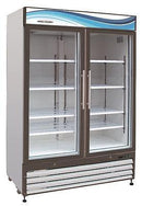 ServWare GR-48 glass 2 door refrigerator merchandiser