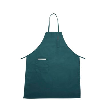 Winco BA-PGN Green Full Length Bib Apron W/ Pocket