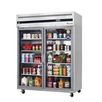 Everest ESGWR2 59" Double Glass Door Reach-In Refrigerator