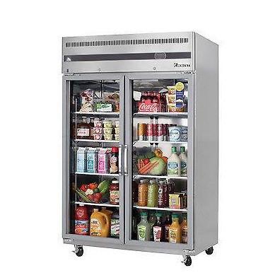 Everest ESGR2 49" Double Glass Door Reach-In Refrigerator